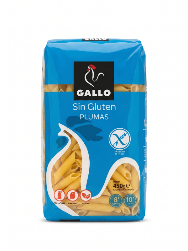 PLUMAS GALLO MACARRONES SIN GLUTEN